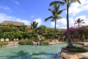 Piscine extérieure, piscine chauffée