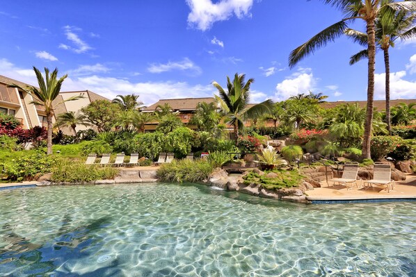 Outdoor pool, a heated pool