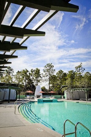 Outdoor pool, a heated pool