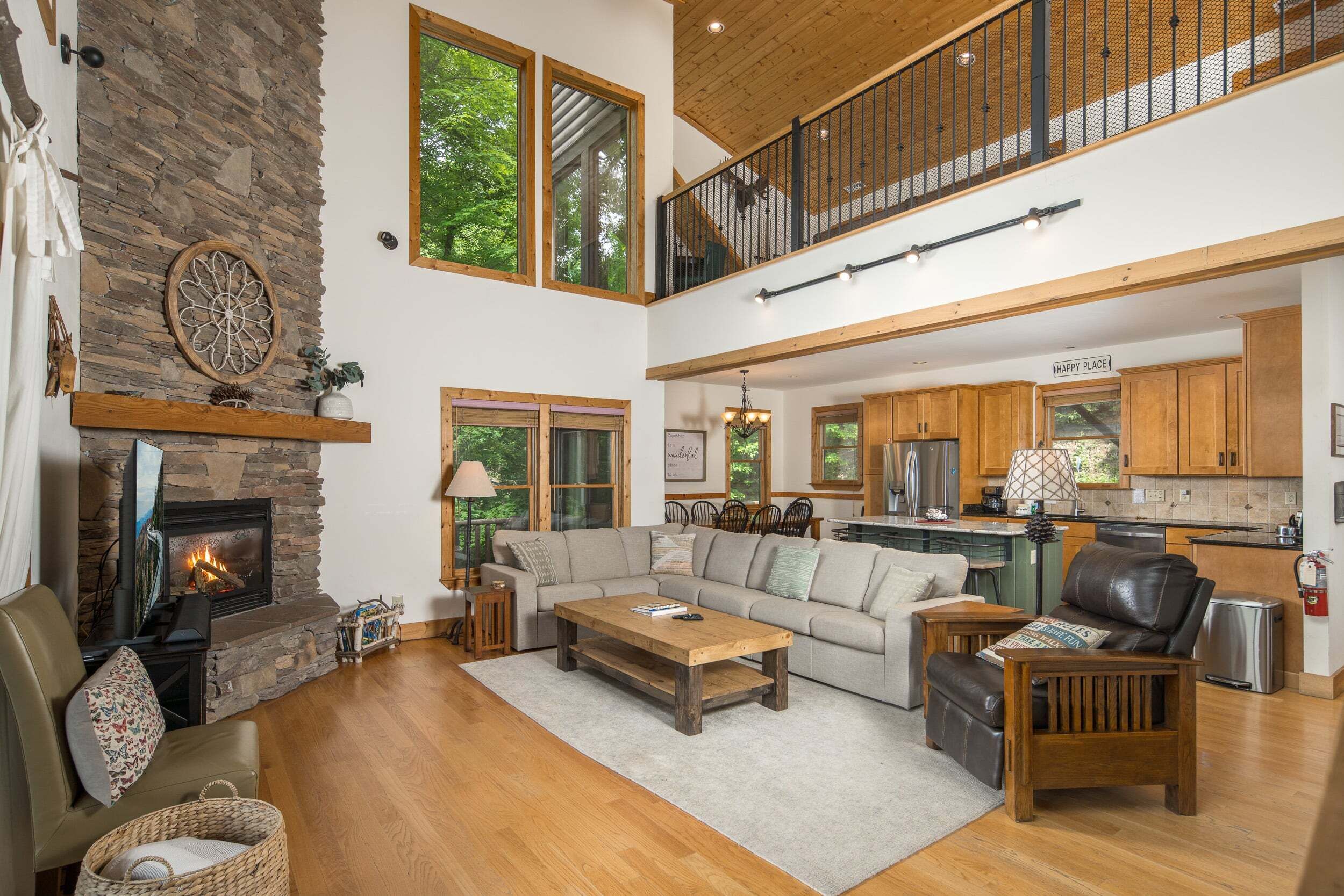 TV, fireplace, DVD player