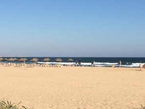 Vlak bij het strand