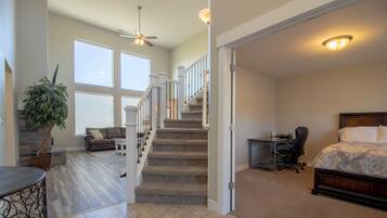 8 bedrooms, desk, iron/ironing board, travel crib