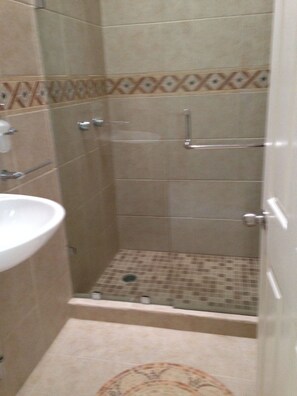 Ducha, secador de pelo, toallas