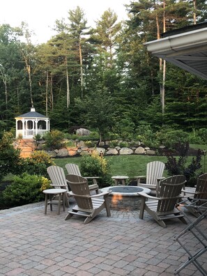 Terrace/patio - Lakefront Home,  Snowmobilers & Cross Country Skiiers Paradise!  (Laconia)