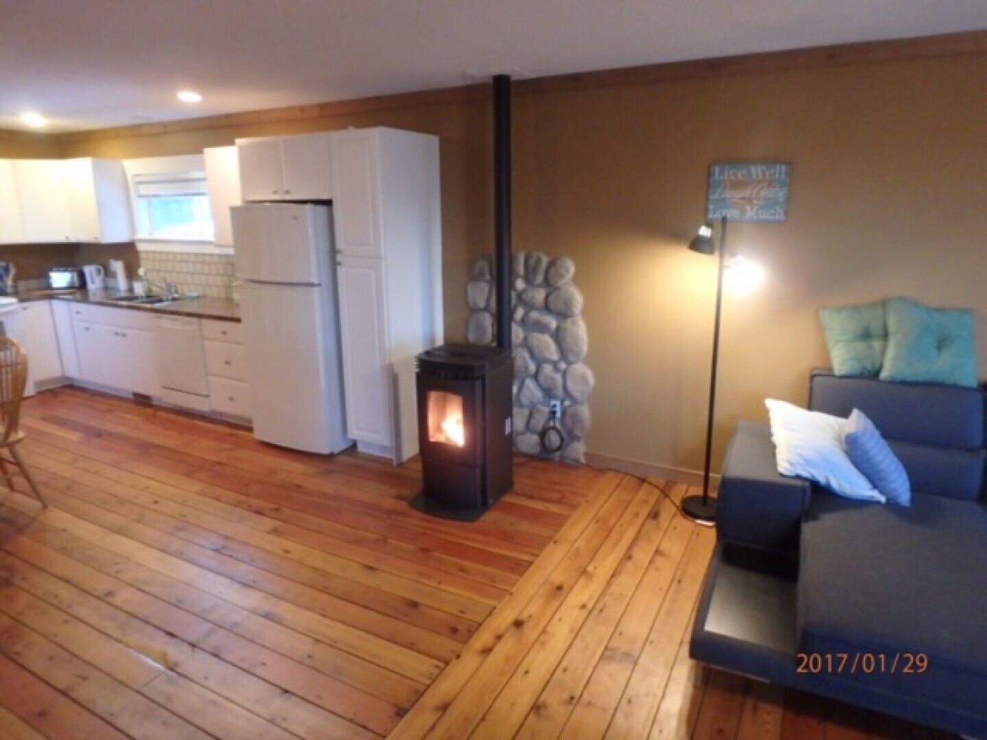 Fireplace.