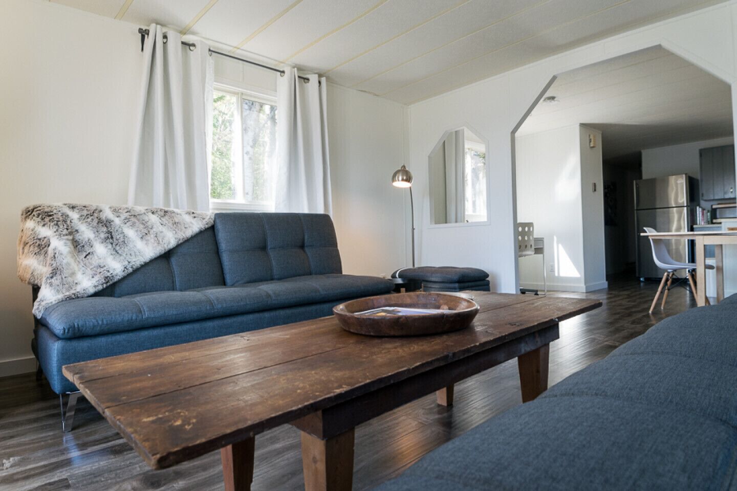 Smart TV, fireplace, Netflix, books