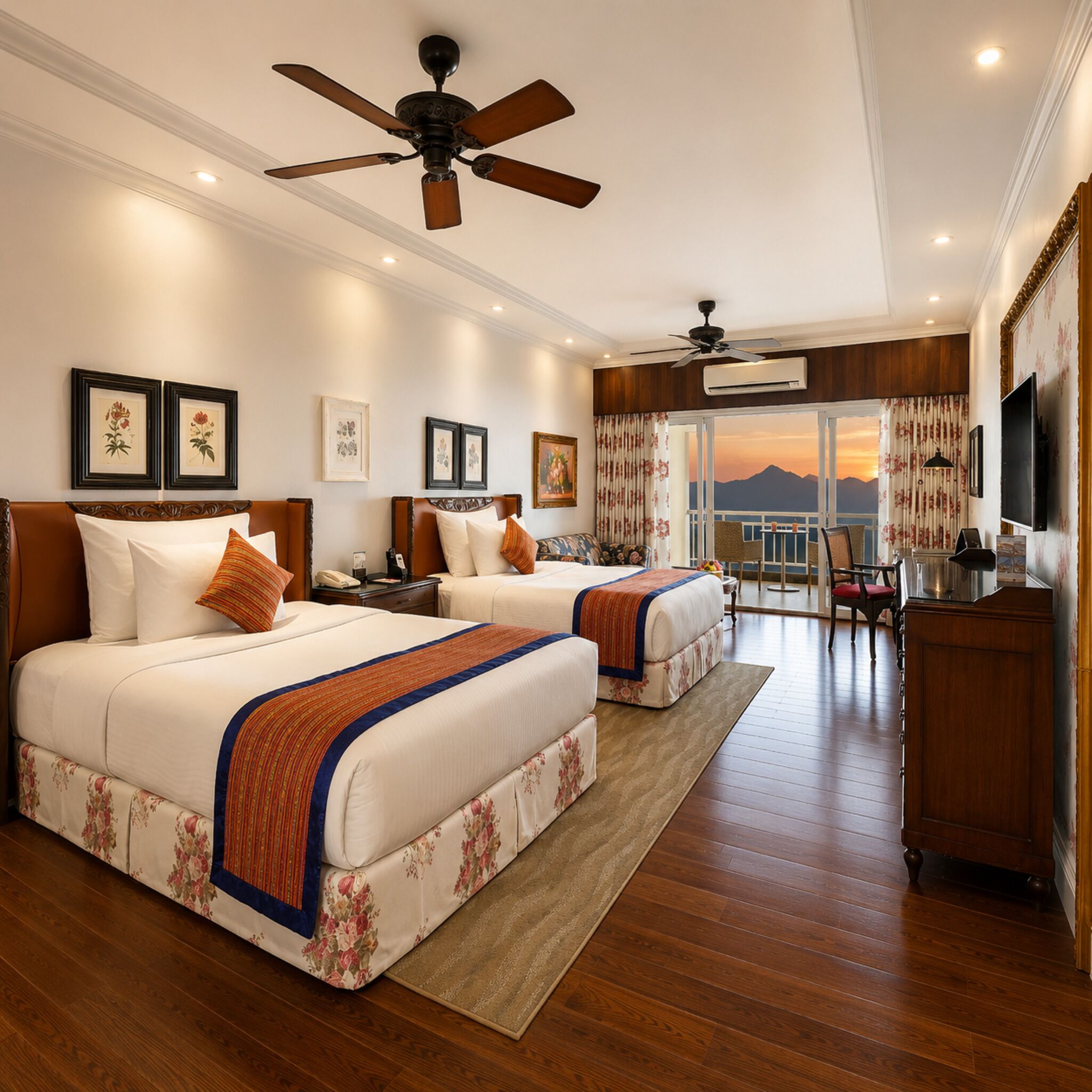 Deluxe Room ( Sunset View) | Premium bedding, in-room safe, desk, soundproofing