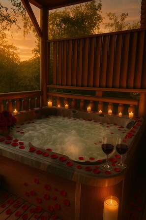Outdoor spa tub