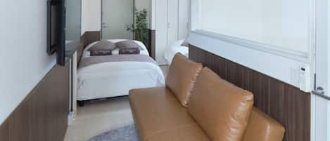 Apartamento básico, 2 habitaciones, no fumadores, frigorífico | Escritorio, wifi gratis, ropa de cama