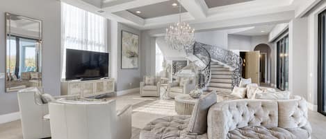 Smart TV, consola de videojuegos, reproductor de DVD y estéreo