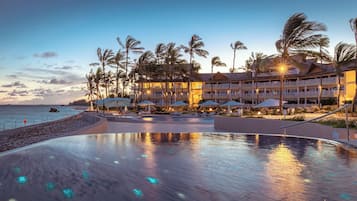 2 outdoor pools, pool umbrellas, sun loungers