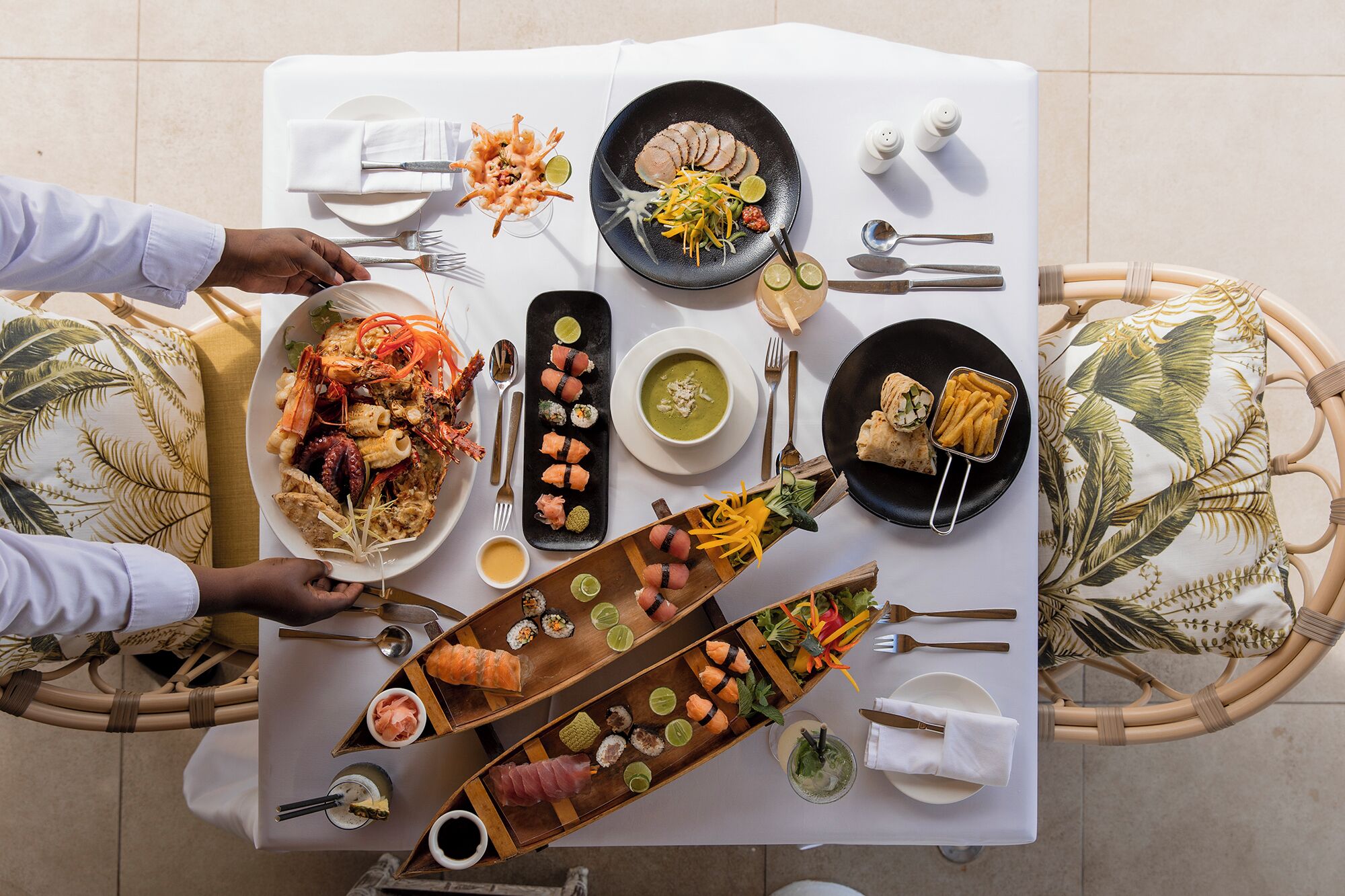 breakfast, lunch, dinner served; local and international cuisine