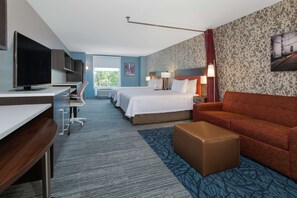 Studio, 2 Queen Beds, Non Smoking | In-room safe, iron/ironing board, free WiFi, bed sheets - Home2 Suites by Hilton Smithfield, RI (Smithfield)