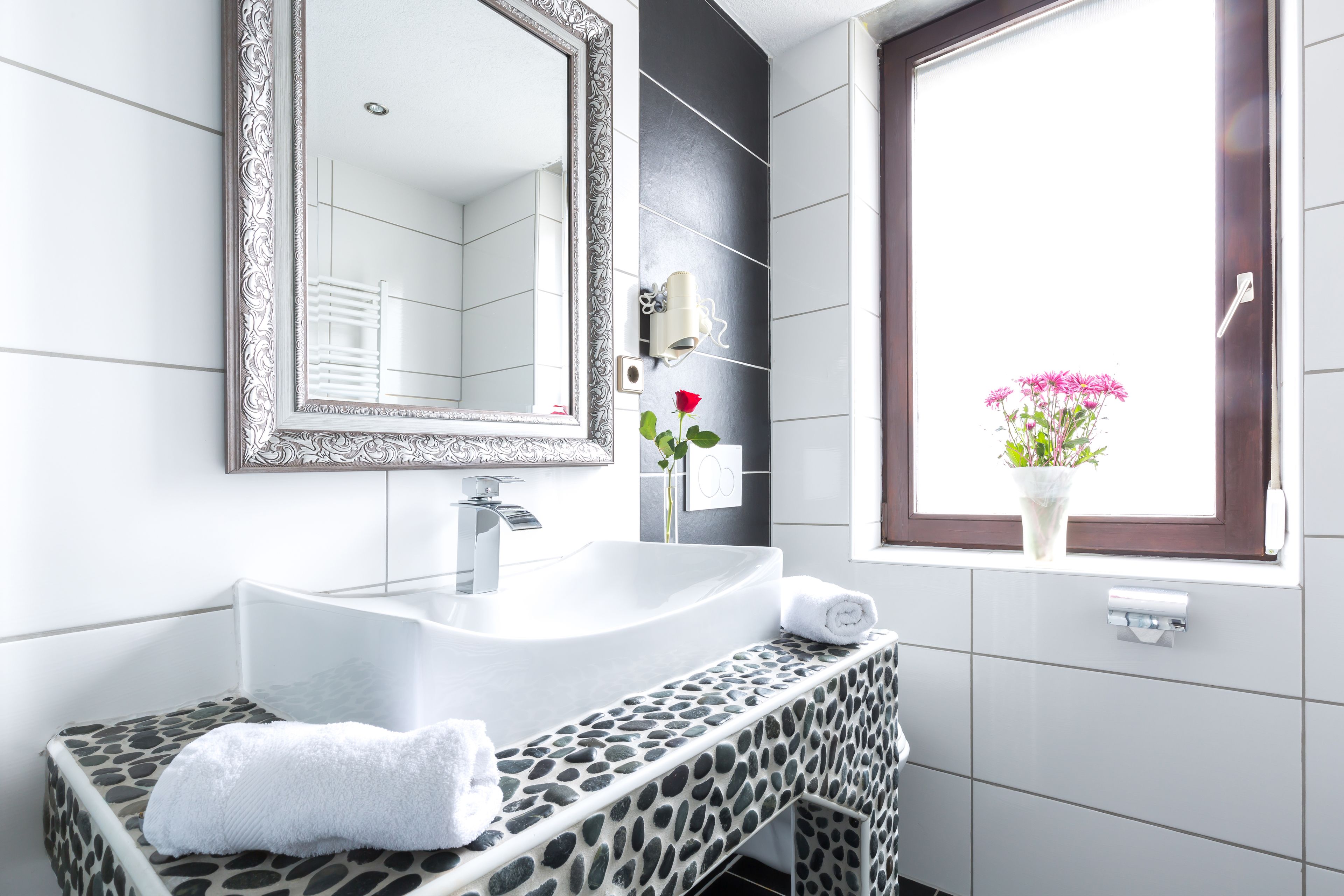 superior triple room | bathroom | shower, free toiletries, hair dryer, towels