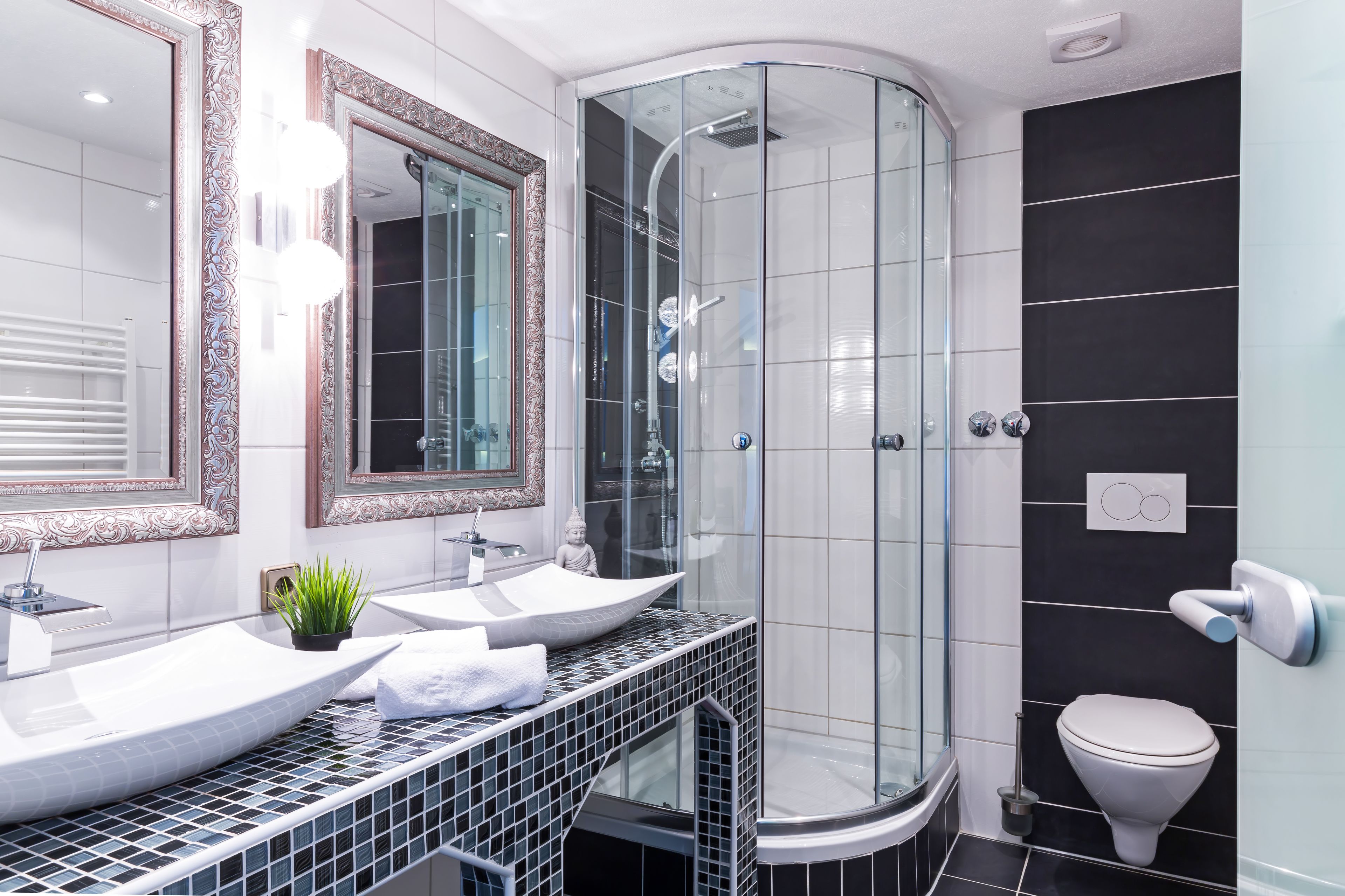 superior triple room | bathroom | shower, free toiletries, hair dryer, towels