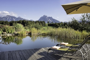 Luxury Chalet, 1 Bedroom, Fireplace, Pool View | View from room - Landhaus Kössel (Fuessen)