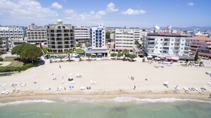 On the beach, beach bar