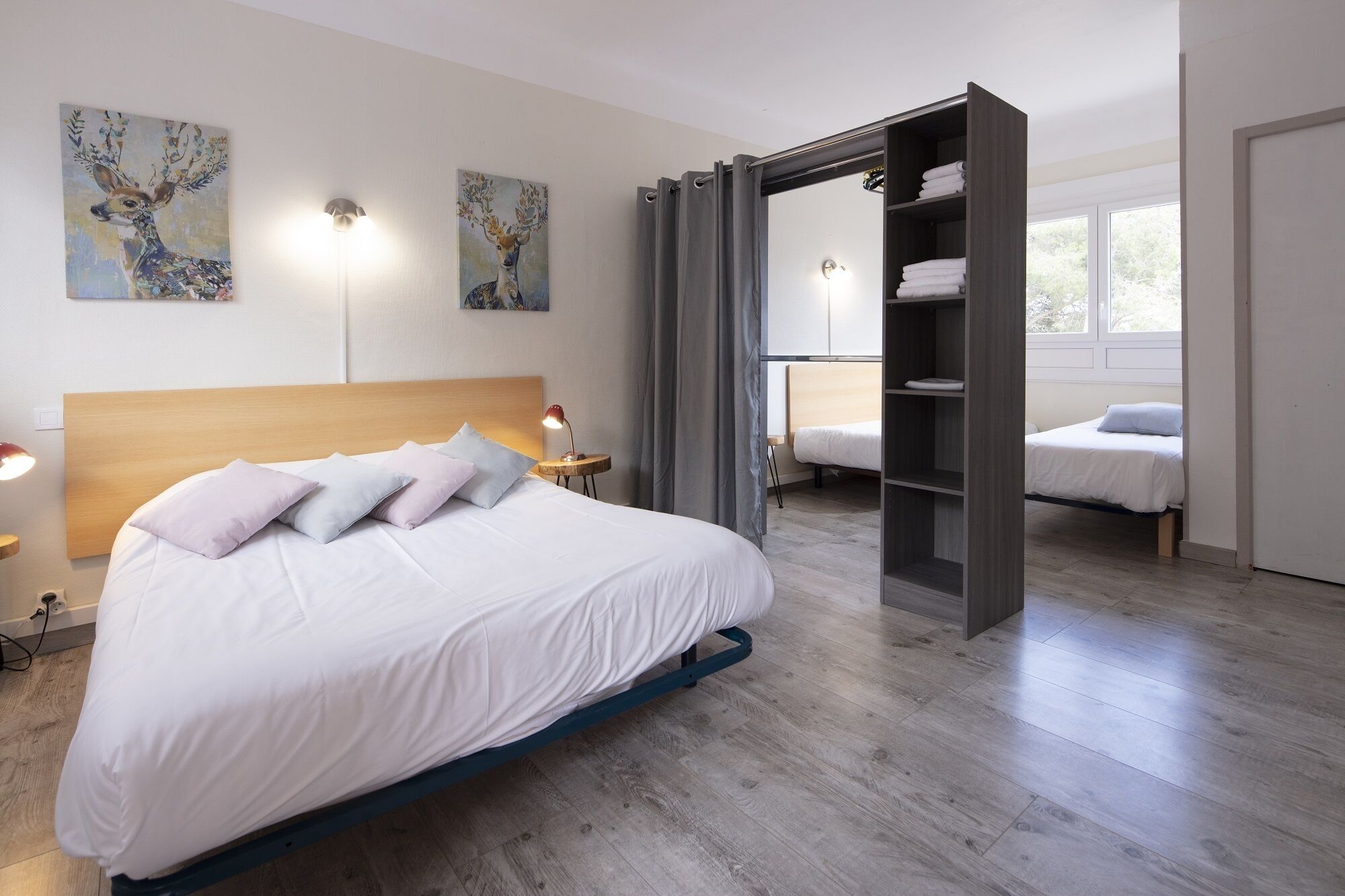 family triple room | individually furnished, desk, laptop workspace, iron/ironing board