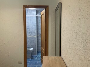 Douche, sèche-cheveux, serviettes fournies, papier toilette
