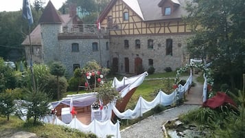 Outdoor wedding area