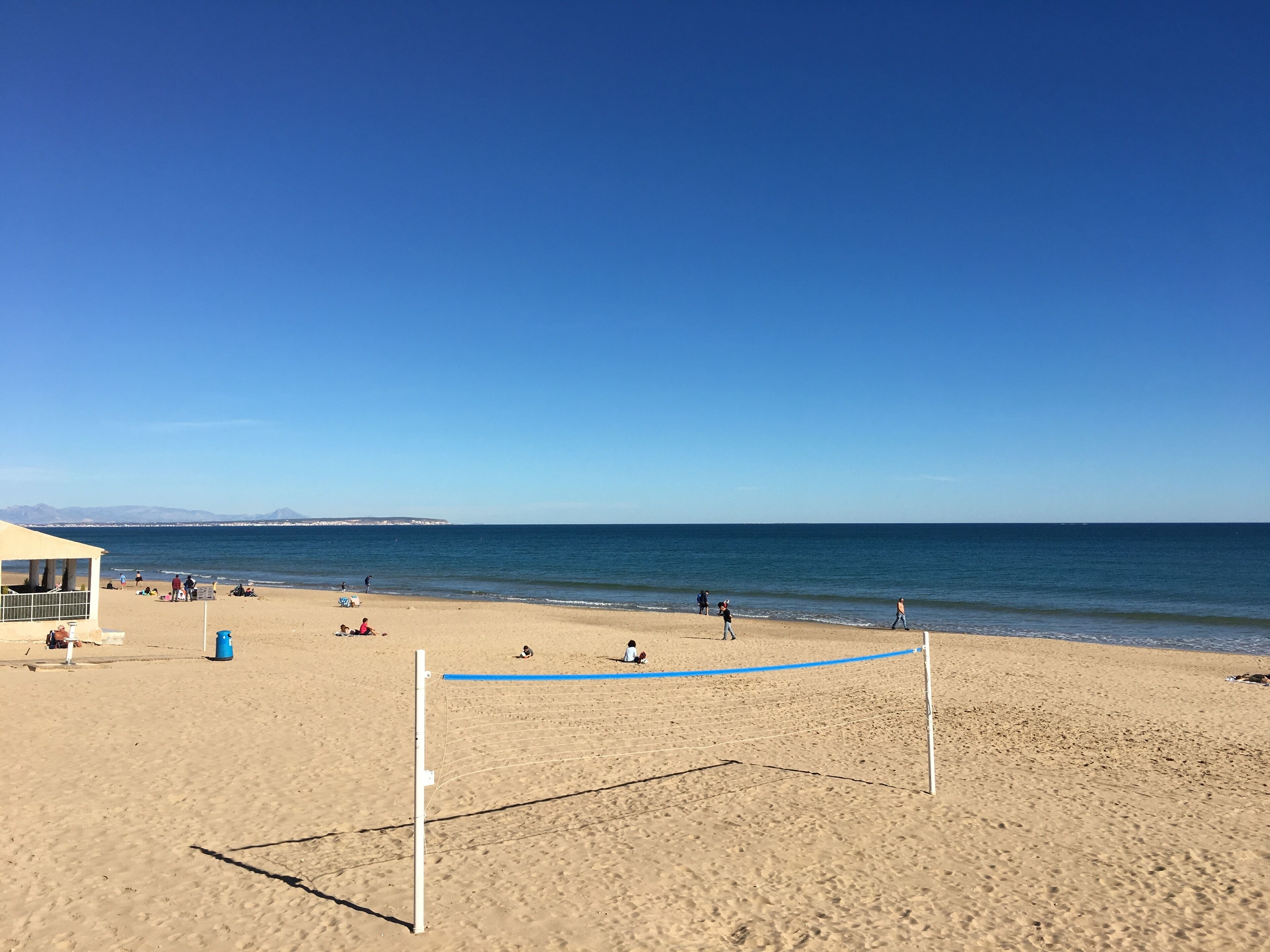 On the beach, beach towels