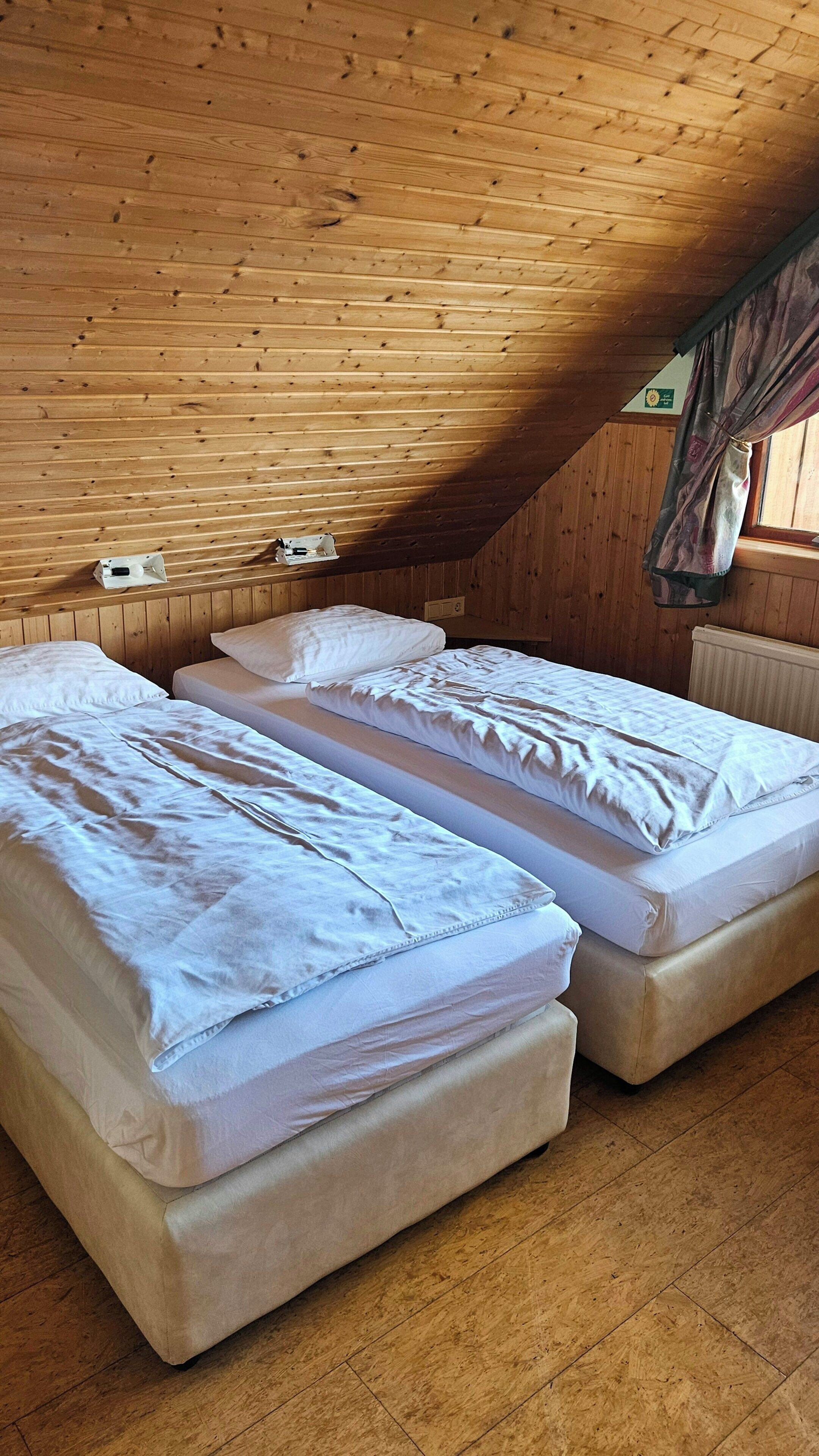 Basic Double Room, 2 Twin Beds, Shared Bathroom | View from room