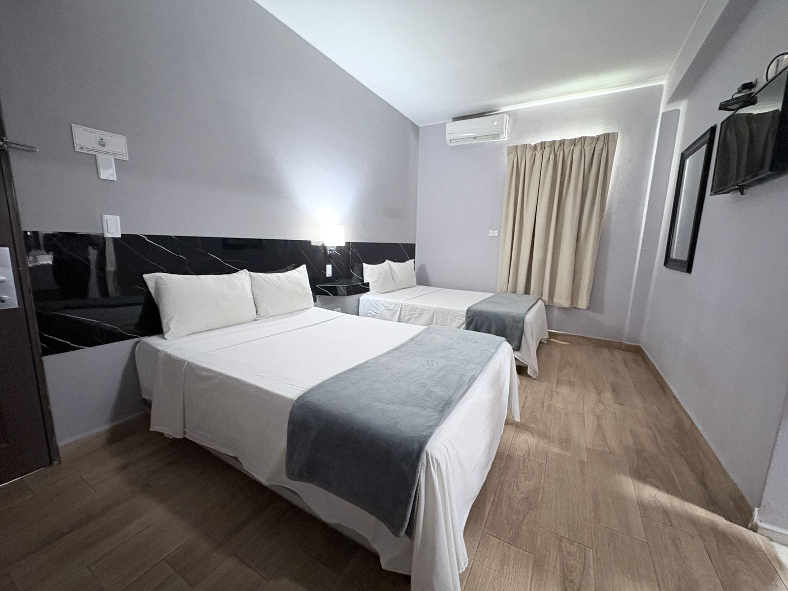 Standard Double Room, 2 Double Beds | Desk, free WiFi, bed sheets
