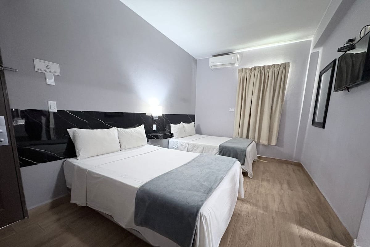 Standard Double Room, 2 Double Beds | Desk, free WiFi, bed sheets