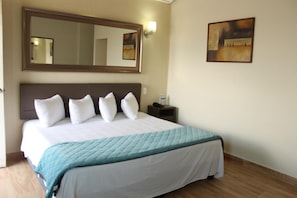 Desk, free WiFi, bed sheets