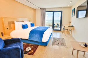 Deluxe-Doppelzimmer, Meerblick | Balkon