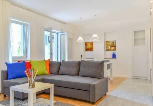 Luxury Apartment, 2 Bedrooms | Living area | Flat-screen TV