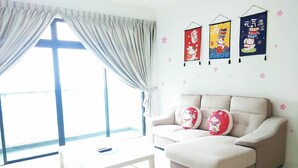 ลักซ์ชัวรี่อพาร์ทเมนท์, 3 ห้องนอน, วิวเม  ือง | ห้องนั่งเล่น