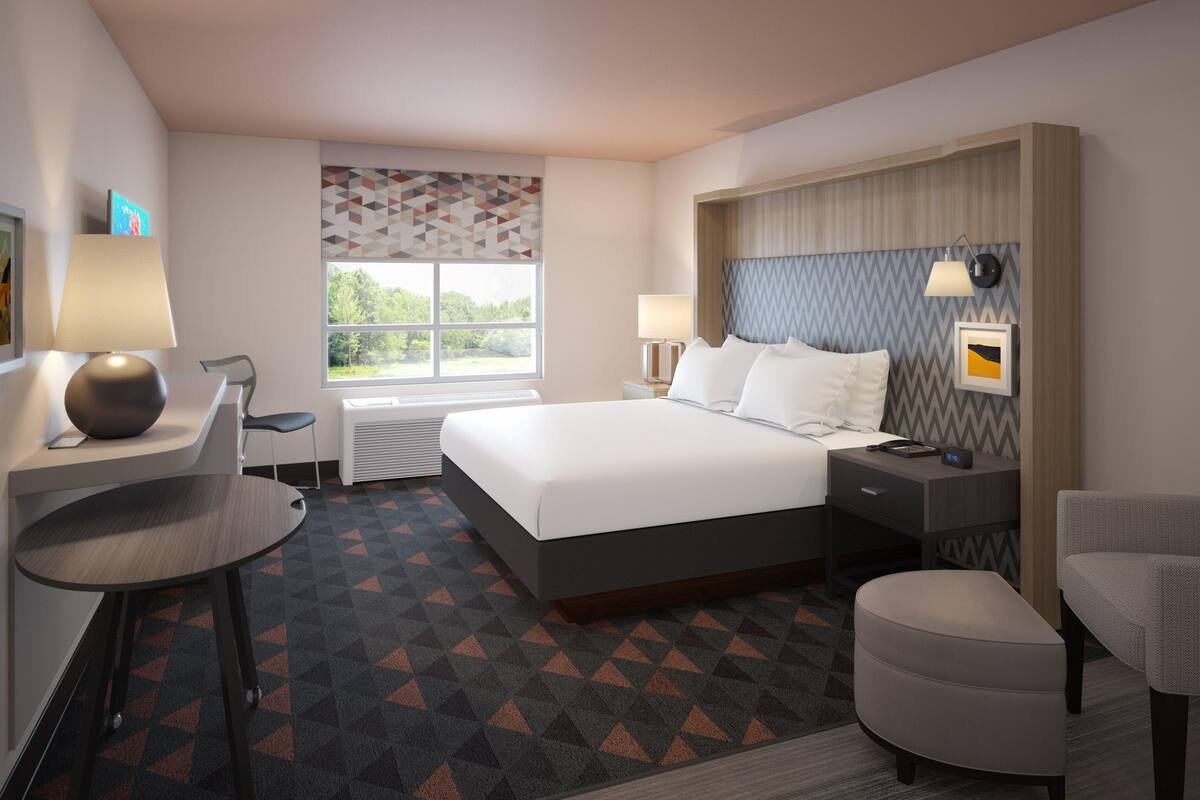 Premium bedding, down comforters, pillowtop beds, desk