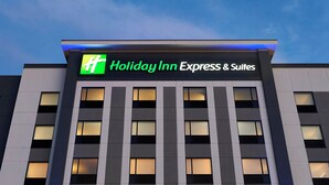 A Holiday Inn Express & Suites building facade with a prominent sign. - Holiday Inn Express and Suites Brantford by IHG (Brantford)
