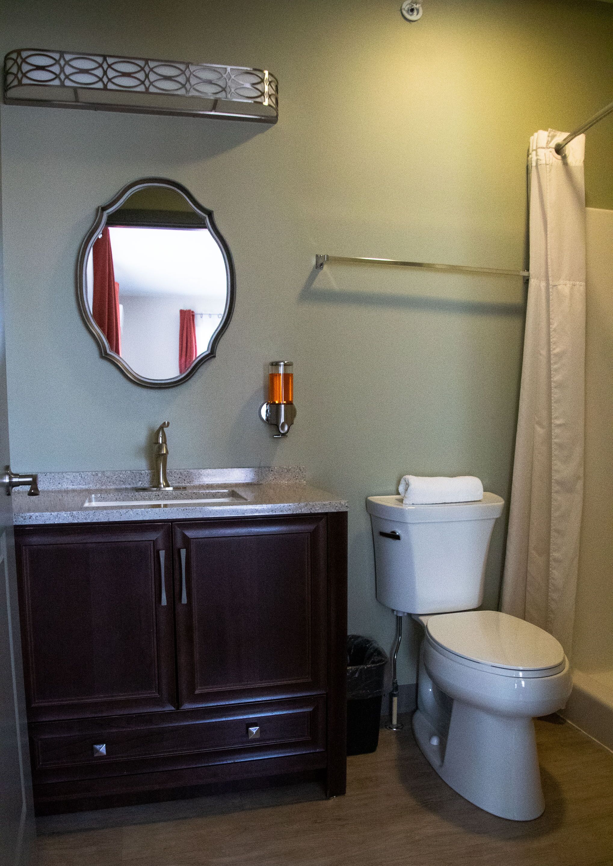 double room, 2 queen beds | bathroom | free toiletries, hair dryer, towels, soap