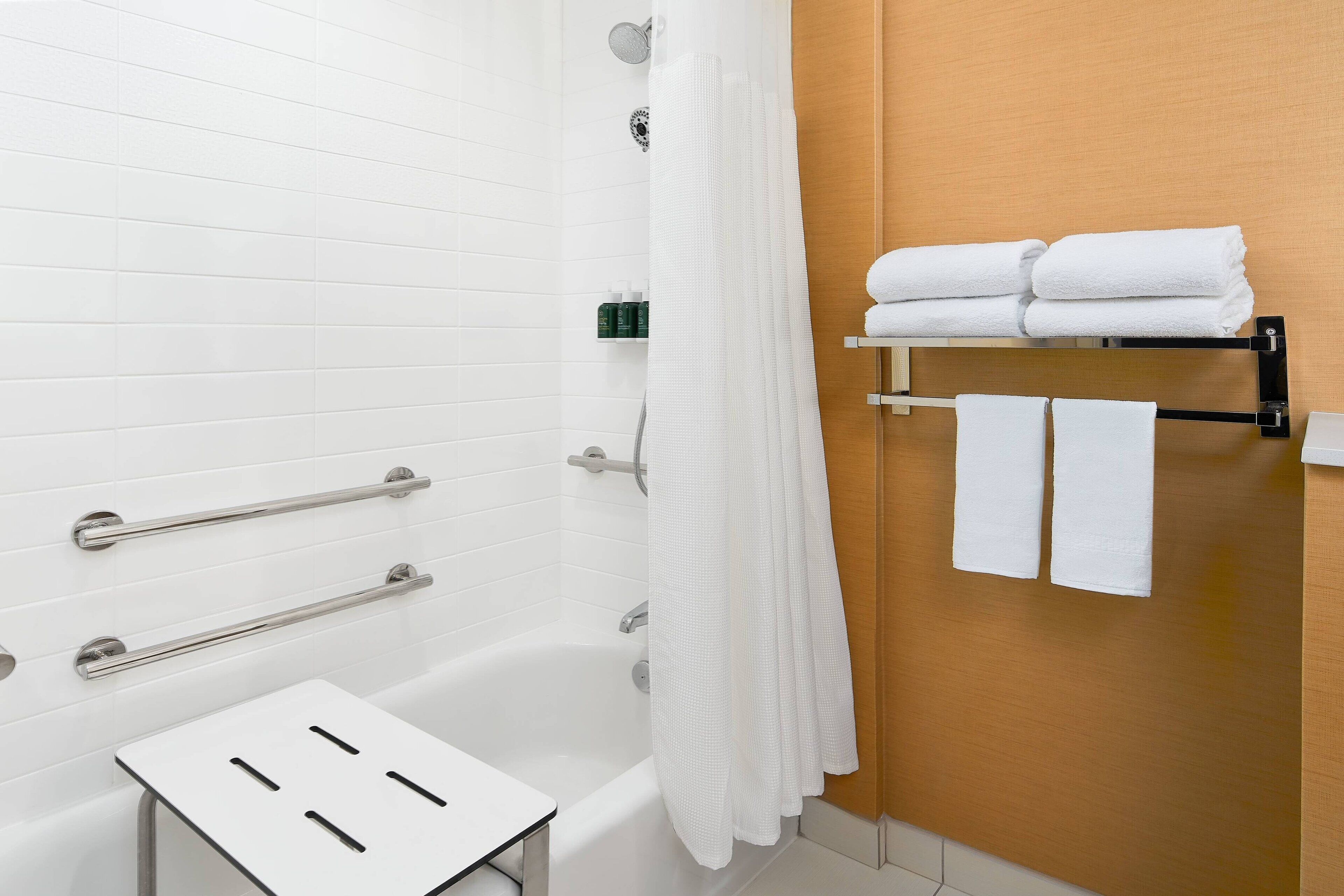 room, 2 queen beds (mobility/hearing accessible, tub) | bathroom | free toiletries, hair dryer, towels