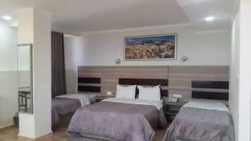 Desk, free WiFi, bed sheets