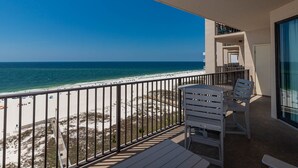 A balcony with a view of the beach and ocean. - Phoenix East 3BR Premium! (Orange Beach)