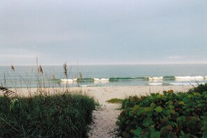 Playa en los alrededores, camastros y toallas de playa