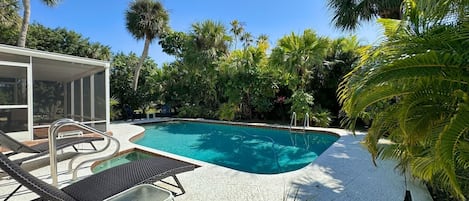 Outdoor pool, a heated pool