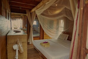 Design villa, 3 slaapkamers, aan het strand | 3 slaapkamers, donsdekens, een kluis op de kamer