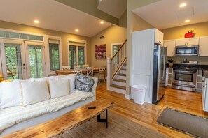 TV, fireplace, DVD player, video library