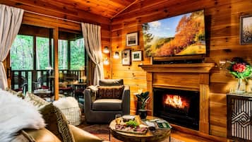 Smart TV, fireplace