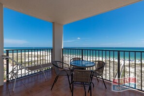 Outdoor dining - PREMIUM GULF FRONT 1 BEDROOM! Phoenix East 2 in Orange Beach! (Orange Beach)