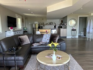 Smart-TV, peis og bøker