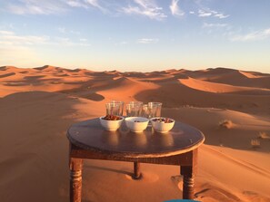Outdoor banquet area