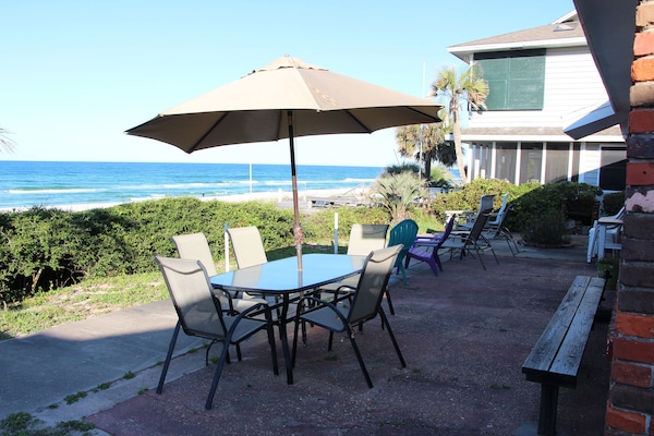 Dining beach front al fresco on back porch