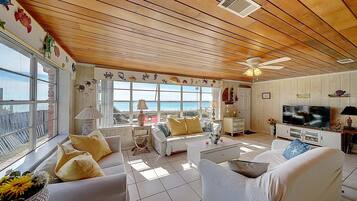 Smart TV, DVD player, music library, video library