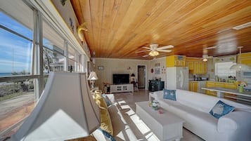 Smart TV, DVD player, music library, video library