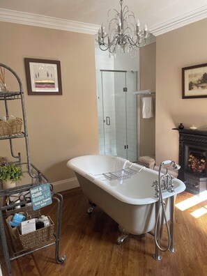 Bathtub, hair dryer, towels, soap - Wayside, a beautiful Victorian home in a rural setting , 5 miles from Lincoln (Lincoln)